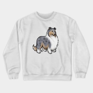 Dog - Rough Collie - Blue Merle Crewneck Sweatshirt